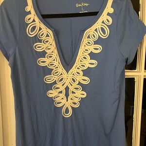 Lilly Pulitzer Sz L blue sun dress